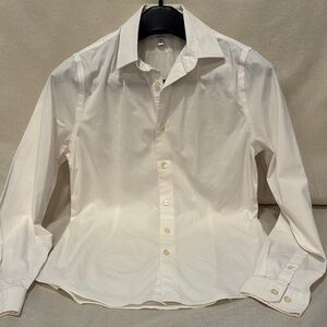 Express Men's Extra Slim Ivory Dress Shirt